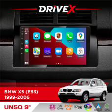 Штатна магнітола для BMW X5 (E53) 1999-2006 DriveX UN5 QLED 9" Android 4-ядерний 2+32Гб 4x45W бездротовий CarPlay та AndroidAuto