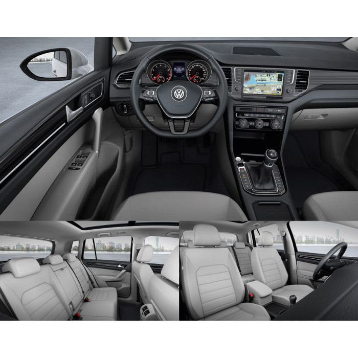 Штатна магнітола для Volkswagen Golf Sportvan 2016+ DriveX S7+ 2K QLED 10" Android 8-ядерний 2.7ГГц 8x128Гб SIM-картка 3G/4G AK7808 AB 4x50W 360° DSP AK7739 VELVET бездротовий CarPlay та AndroidAuto