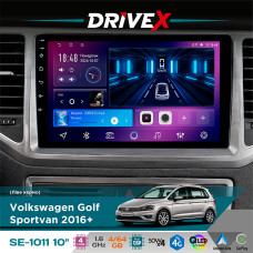 Штатна магнітола для Volkswagen Golf Sportvan 2016+ DriveX SE-1011 QLED 10" Android 4-ядерний 4+64Гб DSP 4x50W(TDA7851) бездротовий CarPlay та AndroidAuto