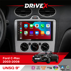 Штатна магнітола для Ford Transit Connect 2006-2013 DriveX UN5 QLED 9" Android 4-ядерний 2+32Гб 4x45W бездротовий CarPlay та AndroidAuto