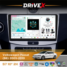 Штатна магнітола для Volkswagen Passat CC 2012-2018 DriveX S7 2K QLED 10" Android 8-ядерний 2.7ГГц 6x64Гб SIM-картка 3G/4G AK7808 AB 4x50W DSP AK7739 VELVET бездротовий CarPlay та AndroidAuto