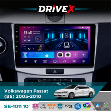 Штатна магнітола для Volkswagen Passat (B6) 2005-2010 DriveX SE-1011 QLED 10" Android 4-ядерний 4+64Гб DSP 4x50W(TDA7851) бездротовий CarPlay та AndroidAuto