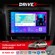 Штатна магнітола для Volkswagen Golf VII 2012-2021 DriveX A-1001 10" Android 4-ядерний 2+32Гб 4x45W бездротовий CarPlay та AndroidAuto
