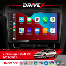 Штатна магнітола для Volkswagen Golf VII 2012-2021 DriveX UN8 QLED 10" Android 4-ядерний 2x32Гб 4x45W бездротовий CarPlay та AndroidAuto