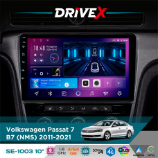 Штатна магнітола для Volkswagen Passat 7 (B7) (NMS) 2011-2021 DriveX SE-1003 QLED 10" Android 8-ядерний 4+64Гб SIM-картка 3G/4G DSP 4x50W(TDA7851) бездротовий CarPlay та AndroidAuto