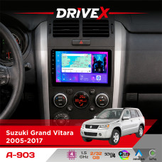 Штатна магнітола для Suzuki Escudo 2005+ DriveX A-903 QLED 9" Android 4-ядерний 2+32Гб 4x50W(TDA7851) бездротовий CarPlay та AndroidAuto