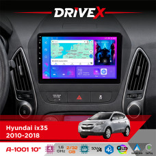 Штатна магнітола для Hyundai ix35 2010-2018 DriveX A-1001 10" Android 4-ядерний 2+32Гб 4x45W бездротовий CarPlay та AndroidAuto