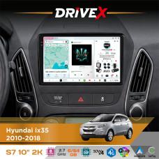 Штатна магнітола для Hyundai Tucson (LM) 2010-2018 DriveX S7 2K QLED 10" Android 8-ядерний 2.7ГГц 6x64Гб SIM-картка 3G/4G AK7808 AB 4x50W DSP AK7739 VELVET бездротовий CarPlay та AndroidAuto
