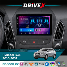Штатна магнітола для Hyundai ix35 2010-2018 DriveX SE-1003 QLED 10" Android 8-ядерний 4+64Гб SIM-картка 3G/4G DSP 4x50W(TDA7851) бездротовий CarPlay та AndroidAuto