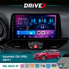 Штатна магнітола для Hyundai i30 (PD) 2017+ DriveX SE-903 QLED 9" Android 8-ядерний 4+64Гб SIM-картка 3G/4G DSP 4x50W(TDA7851) бездротовий CarPlay та AndroidAuto