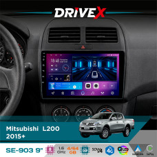 Штатна магнітола для Mitsubishi L200 2015+ DriveX SE-903 QLED 9" Android 8-ядерний 4+64Гб SIM-картка 3G/4G DSP 4x50W(TDA7851) бездротовий CarPlay та AndroidAuto