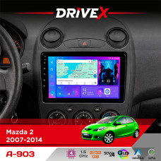 Штатна магнітола для Mazda Demio 2007-2014 DriveX A-903 QLED 9" Android 4-ядерний 2+32Гб 4x50W(TDA7851) бездротовий CarPlay та AndroidAuto