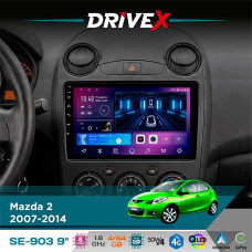Штатна магнітола для Mazda Demio 2007-2014 DriveX SE-903 QLED 9" Android 8-ядерний 4+64Гб SIM-картка 3G/4G DSP 4x50W(TDA7851) бездротовий CarPlay та AndroidAuto