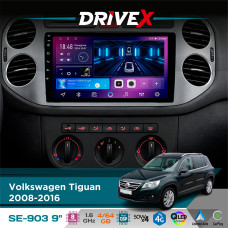 Штатна магнітола для Volkswagen Golf Plus 2005-2014 DriveX SE-903 QLED 9" Android 8-ядерний 4+64Гб SIM-картка 3G/4G DSP 4x50W(TDA7851) бездротовий CarPlay та AndroidAuto