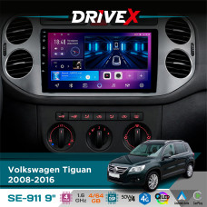 Штатна магнітола для Volkswagen Tiguan 2008-2016 DriveX SE-911 4+64Гб QLED 9" Android 4-ядерний 4x50W(TDA7851) DSP бездротовий CarPlay та AndroidAuto