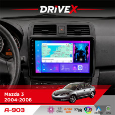 Штатна магнітола для Mazda 3 2004-2008 DriveX A-903 QLED 9" Android 4-ядерний 2+32Гб 4x50W(TDA7851) бездротовий CarPlay та AndroidAuto