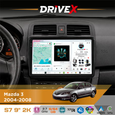 Штатна магнітола для Mazda Alexa 2006-2008 DriveX S7 2K QLED 9" Android 8-ядерний 2.7ГГц 6x64Гб SIM-картка 3G/4G AK7808 AB 4x50W DSP AK7739 VELVET бездротовий CarPlay та AndroidAuto