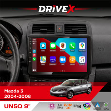 Штатна магнітола для Mazda Alexa 2006-2008 DriveX UN5 QLED 9" Android 4-ядерний 2+32Гб 4x45W бездротовий CarPlay та AndroidAuto