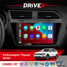 Штатна магнітола для Volkswagen Tiguan 2016+ DriveX UN8 QLED 10" Android 4-ядерний 2x32Гб 4x45W бездротовий CarPlay та AndroidAuto