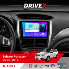 Штатна магнітола для Subaru Impreza 2007-2012 DriveX A-903 QLED 9" Android 4-ядерний 2+32Гб 4x50W(TDA7851) бездротовий CarPlay та AndroidAuto
