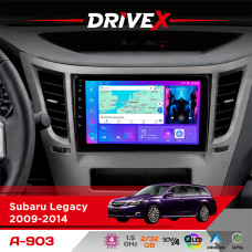 Штатна магнітола для Subaru Legacy 2009-2014 DriveX A-903 QLED 9" Android 4-ядерний 2+32Гб 4x50W(TDA7851) бездротовий CarPlay та AndroidAuto