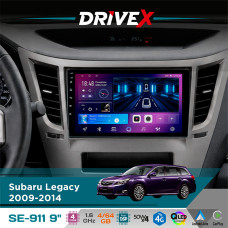 Штатна магнітола для Subaru Outback 2009-2014 DriveX SE-911 4+64Гб QLED 9" Android 4-ядерний 4x50W(TDA7851) DSP бездротовий CarPlay та AndroidAuto