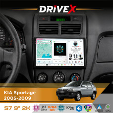 Штатна магнітола для KIA Sportage 2005-2009 DriveX S7 2K QLED 9" Android 8-ядерний 2.7ГГц 6x64Гб SIM-картка 3G/4G AK7808 AB 4x50W DSP AK7739 VELVET бездротовий CarPlay та AndroidAuto