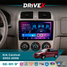 Штатна магнітола для KIA Sedona 2002-2006 DriveX SE-911 4+64Гб QLED 9" Android 4-ядерний 4x50W(TDA7851) DSP бездротовий CarPlay та AndroidAuto