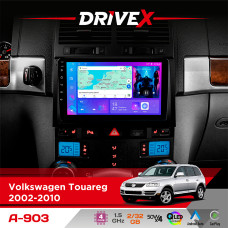 Штатна магнітола для Volkswagen Touareg 2002-2010 DriveX A-903 QLED 9" Android 4-ядерний 2+32Гб 4x50W(TDA7851) бездротовий CarPlay та AndroidAuto