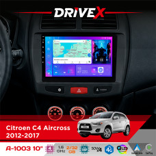 Штатна магнітола для Mitsubishi Outlander Sport 2010-2016 DriveX A-1003 QLED 10" Android 2+32Гб 4-ядерний 4x50W(TDA7851) бездротовий CarPlay та AndroidAuto
