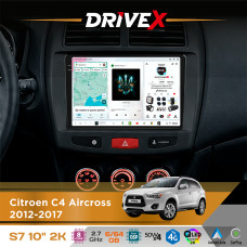 Штатна магнітола для Mitsubishi ASX 2010-2016 DriveX S7 2K QLED 10" Android 8-ядерний 2.7ГГц 6x64Гб SIM-картка 3G/4G AK7808 AB 4x50W DSP AK7739 VELVET бездротовий CarPlay та AndroidAuto