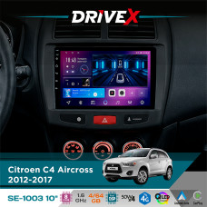 Штатна магнітола для Mitsubishi Outlander Sport 2010-2016 DriveX SE-1003 QLED 10" Android 8-ядерний 4+64Гб SIM-картка 3G/4G DSP 4x50W(TDA7851) бездротовий CarPlay та AndroidAuto