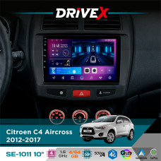 Штатна магнітола для Peugeot 4008 2012-2017 DriveX SE-1011 QLED 10" Android 4-ядерний 4+64Гб DSP 4x50W(TDA7851) бездротовий CarPlay та AndroidAuto