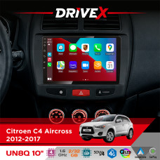Штатна магнітола для Mitsubishi ASX 2010-2016 DriveX UN8 QLED 10" Android 4-ядерний 2x32Гб 4x45W бездротовий CarPlay та AndroidAuto