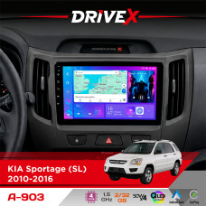 Штатна магнітола для KIA Sportage (SL) 2010-2016 DriveX A-903 QLED 9" Android 4-ядерний 2+32Гб 4x50W(TDA7851) бездротовий CarPlay та AndroidAuto