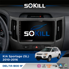 Штатна магнітола для KIA Sportage (SL) 2010-2016 SoKill DELTA-900 9" Android 4-ядерний 2+64Гб 4x45W бездротовий CarPlay та AndroidAuto