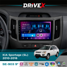 Штатна магнітола для KIA Sportage (SL) 2010-2016 DriveX SE-903 QLED 9" Android 8-ядерний 4+64Гб SIM-картка 3G/4G DSP 4x50W(TDA7851) бездротовий CarPlay та AndroidAuto
