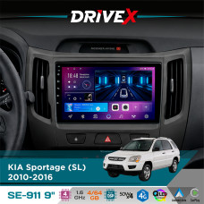 Штатна магнітола для KIA Sportage (SL) 2010-2016 DriveX SE-911 4+64Гб QLED 9" Android 4-ядерний 4x50W(TDA7851) DSP бездротовий CarPlay та AndroidAuto