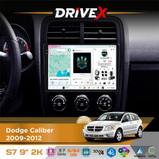 Штатна магнітола для Dodge Caliber 2009-2012 DriveX S7 2K QLED 9" Android 8-ядерний 2.7ГГц 6x64Гб SIM-картка 3G/4G AK7808 AB 4x50W DSP AK7739 VELVET бездротовий CarPlay та AndroidAuto