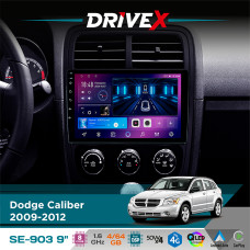 Штатна магнітола для Dodge Caliber 2009-2012 DriveX SE-903 QLED 9" Android 8-ядерний 4+64Гб SIM-картка 3G/4G DSP 4x50W(TDA7851) бездротовий CarPlay та AndroidAuto