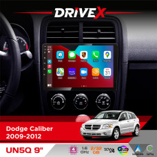 Штатна магнітола для Dodge Caliber 2009-2012 DriveX UN5 QLED 9" Android 4-ядерний 2+32Гб 4x45W бездротовий CarPlay та AndroidAuto