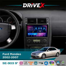 Штатна магнітола для Ford Mondeo 2002-2007 DriveX SE-903 QLED 9" Android 8-ядерний 4+64Гб SIM-картка 3G/4G DSP 4x50W(TDA7851) бездротовий CarPlay та AndroidAuto