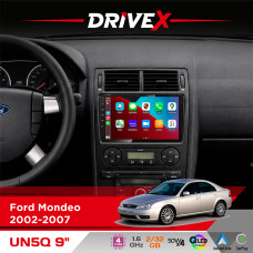 Штатна магнітола для Ford Mondeo 2002-2007 DriveX UN5 QLED 9" Android 4-ядерний 2+32Гб 4x45W бездротовий CarPlay та AndroidAuto