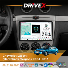 Штатна магнітола для Chevrolet Nubira (Hatchback-Wagon) 2004-2008 DriveX S7+ 2K QLED 9" Android 8-ядерний 2.7ГГц 8x128Гб SIM-картка 3G/4G AK7808 AB 4x50W 360° DSP AK7739 VELVET бездротовий CarPlay та AndroidAuto