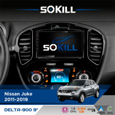 Штатна магнітола для Infiniti ESQ 2014-2019 SoKill DELTA-900 9" Android 4-ядерний 2+64Гб 4x45W бездротовий CarPlay та AndroidAuto