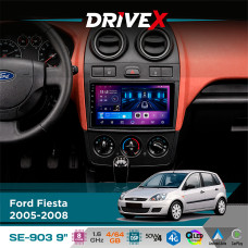 Штатна магнітола для Ford Fiesta 2005-2008 DriveX SE-903 QLED 9" Android 8-ядерний 4+64Гб SIM-картка 3G/4G DSP 4x50W(TDA7851) бездротовий CarPlay та AndroidAuto