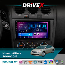 Штатна магнітола для Nissan Altima 2006-2012 DriveX SE-911 4+64Гб QLED 9" Android 4-ядерний 4x50W(TDA7851) DSP бездротовий CarPlay та AndroidAuto
