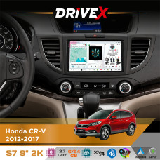 Штатна магнітола для Honda CR-V 2012-2017 DriveX S7 2K QLED 9" Android 8-ядерний 2.7ГГц 6x64Гб SIM-картка 3G/4G AK7808 AB 4x50W DSP AK7739 VELVET бездротовий CarPlay та AndroidAuto