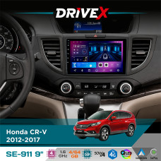 Штатна магнітола для Honda CR-V 2012-2017 DriveX SE-911 4+64Гб QLED 9" Android 4-ядерний 4x50W(TDA7851) DSP бездротовий CarPlay та AndroidAuto