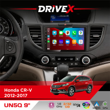 Штатна магнітола для Honda CR-V 2012-2017 DriveX UN5 QLED 9" Android 4-ядерний 2+32Гб 4x45W бездротовий CarPlay та AndroidAuto